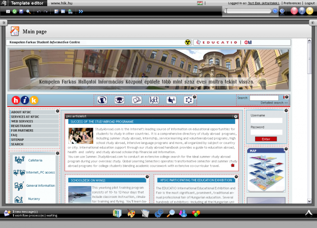 Template editor Template editor